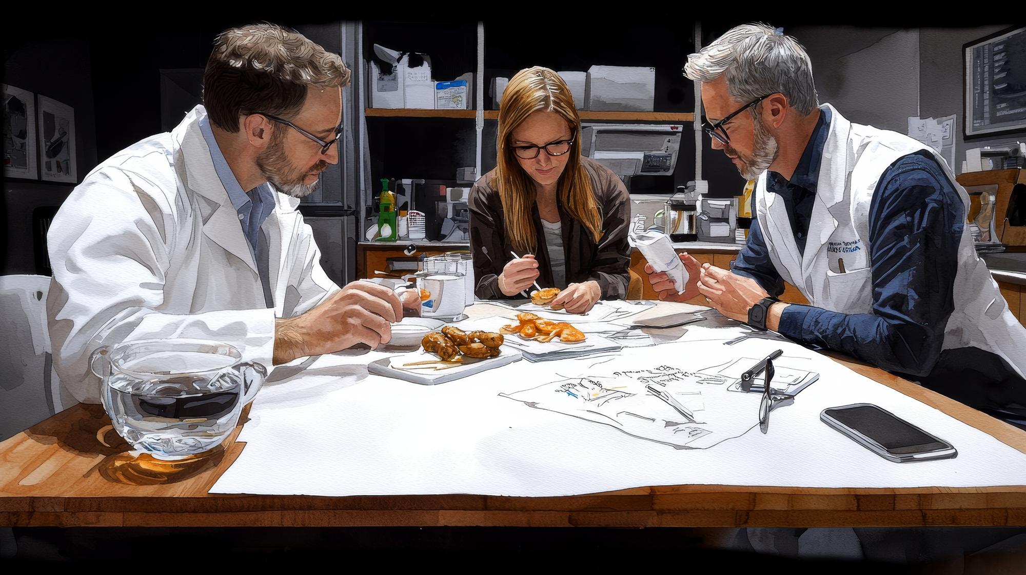 Consultation meeting in kitchen studio